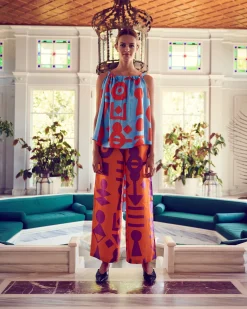 GEOMETRIA Neckholder Blouse Brigitte