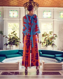 GEOMETRIA Pants Melina Silk