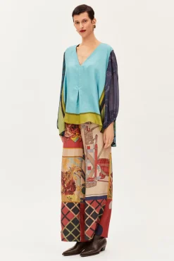 One-of-a-kind Swing Blouse Silk Dyed