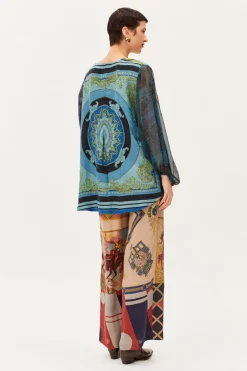 One-of-a-kind Swing Blouse Silk Dyed